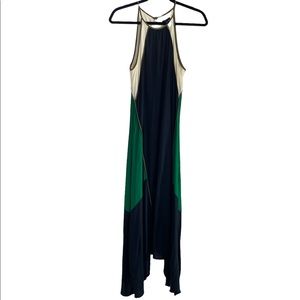ANN TAYLOR Color Block Maxi Dress M Tall